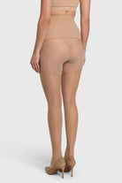 ladder-resistant sheer tights with contour waistband