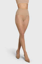 ladder-resistant sheer tights with contour waistband