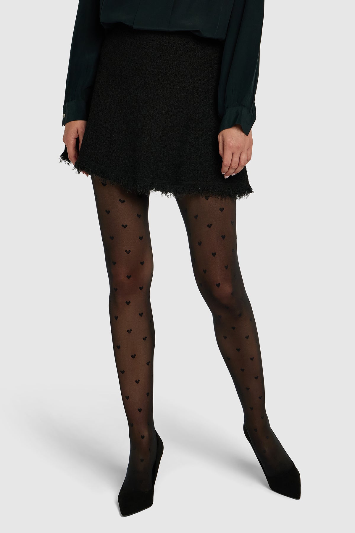 Heart Patterned Tights