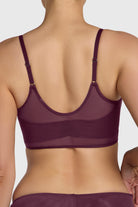 Sheer bralette, wire and clasp-free