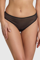 Sheer brief underwear for full coverage.