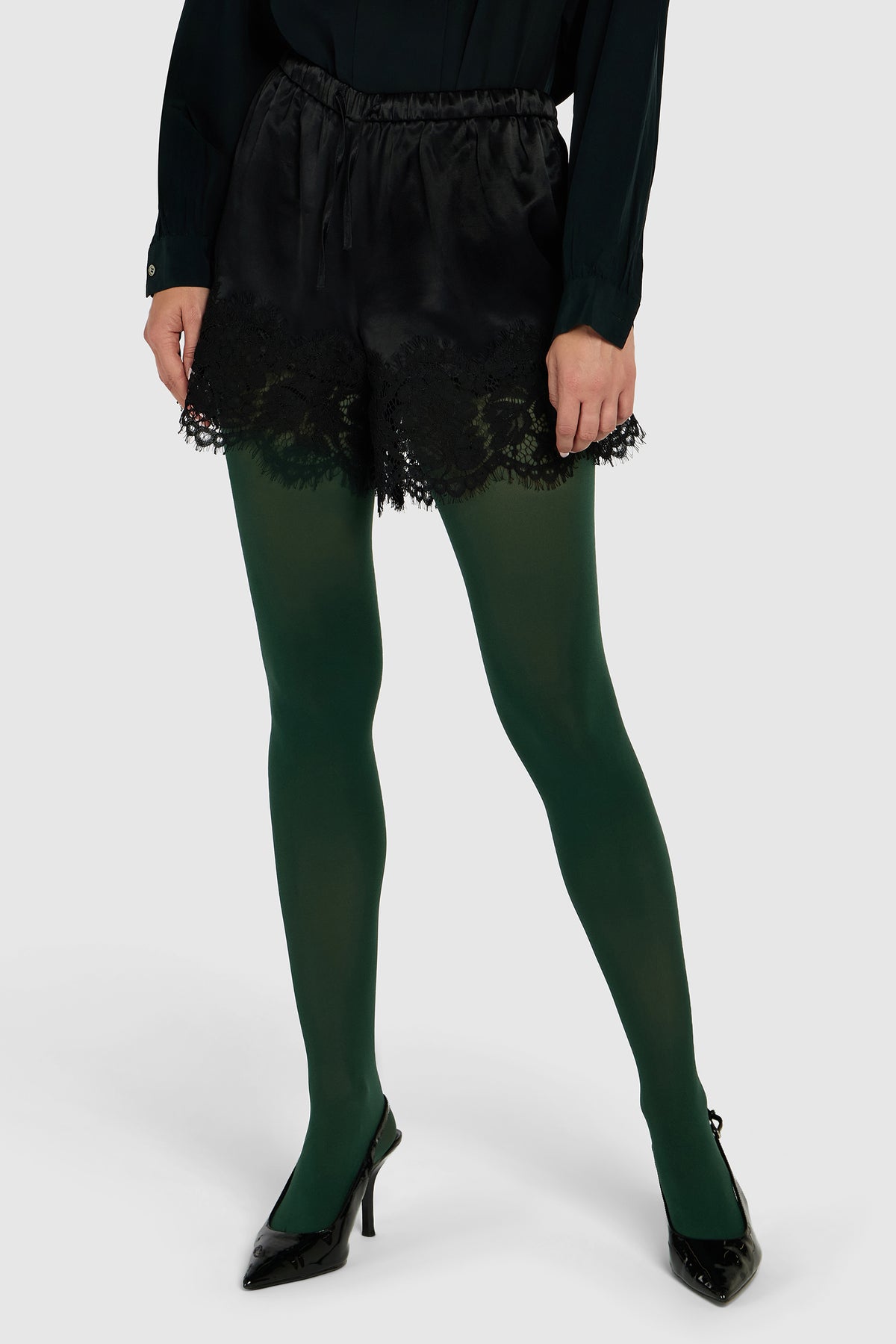 BBF Gambetti Forest Green Opaque Tights
