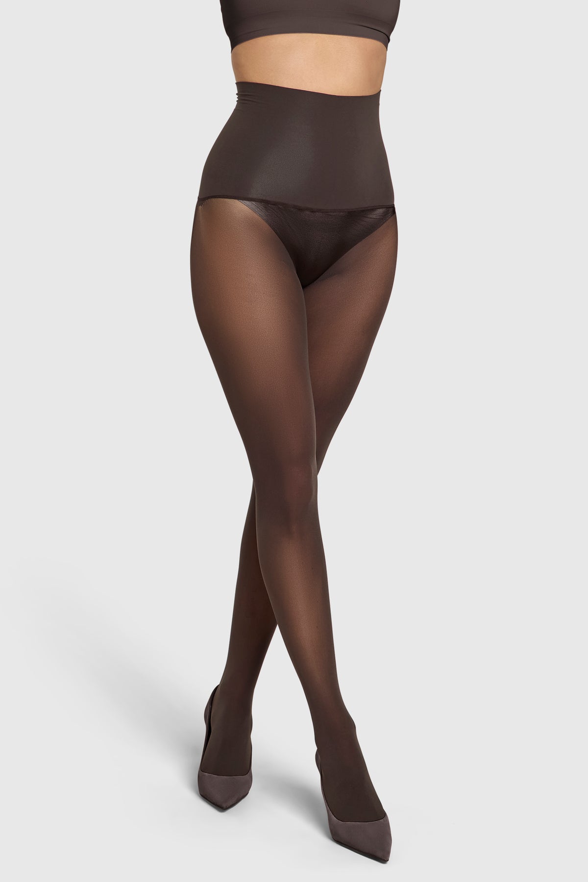 Sixty Opaque Tights Chocolate Brown