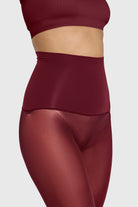 Opaque 60 denier tights in burgundy.