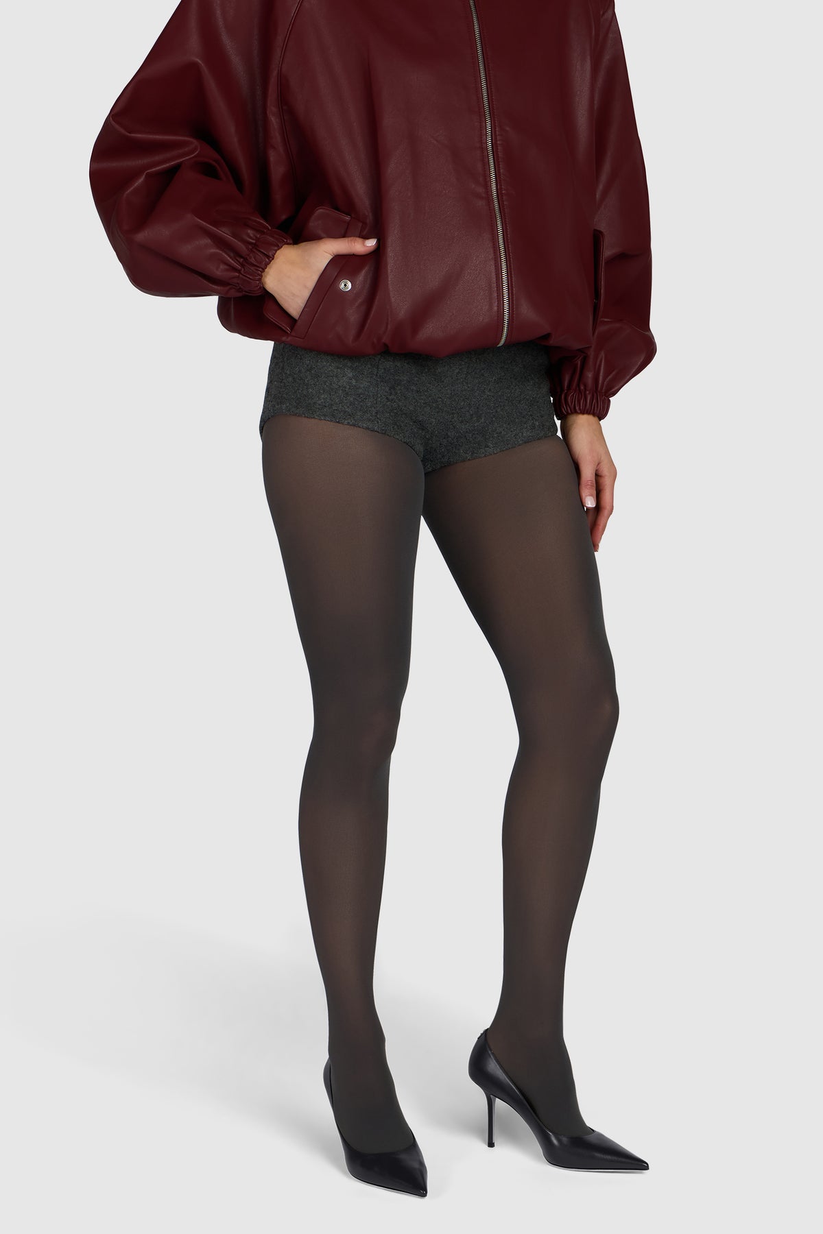 Sixty Slate Opaque Tights Slate