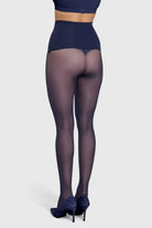Midnight navy blue 35 denier semi-opaque tights