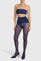 Midnight navy blue 35 denier semi-opaque tights