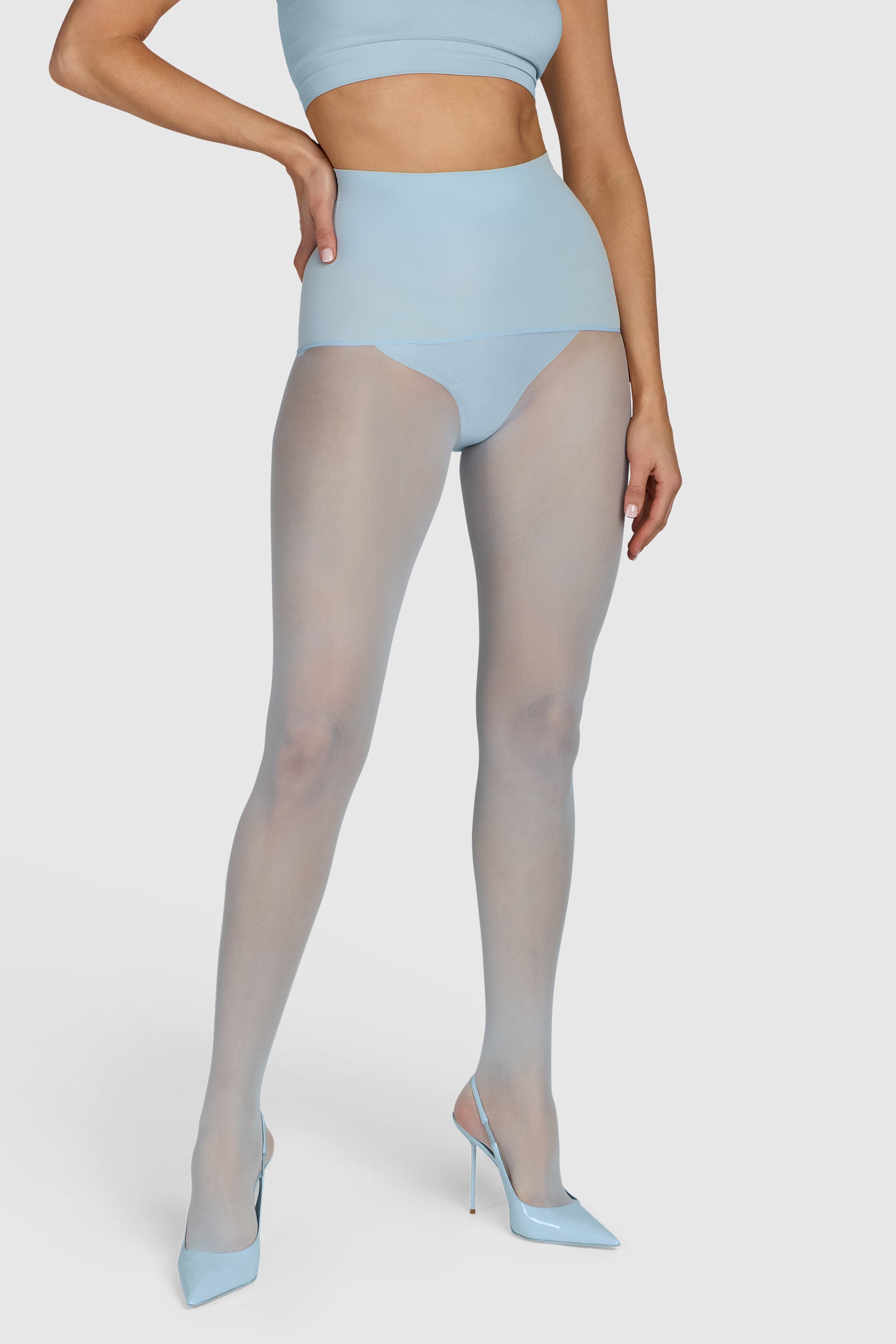 Heist Colourful Tights for Women Essentials 3 The Thirty Five POWDER BLUE 1201 23