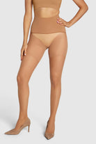 ladder-resistant sheer tights with contour waistband