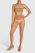 ladder-resistant sheer tights with contour waistband