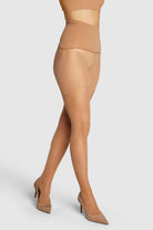 ladder-resistant sheer tights with contour waistband