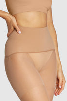 ladder-resistant sheer tights with contour waistband
