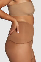 ladder-resistant sheer tights with contour waistband