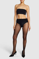 Sheer 15 denier ladder-resistant tights