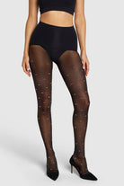 Shimmer Polka Dot tights with adaptive waistband