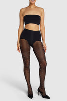 Shimmer Polka Dot tights with adaptive waistband