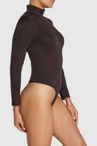 High Neck Bodysuit Chocolate Torte Brown