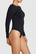 Black Scoop Back Bodysuit, buttery soft, second skin