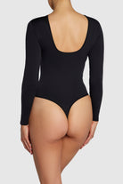 Black Scoop Back Bodysuit, buttery soft, second skin