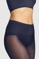 Opaque 60 denier tights in midnight navy blue.