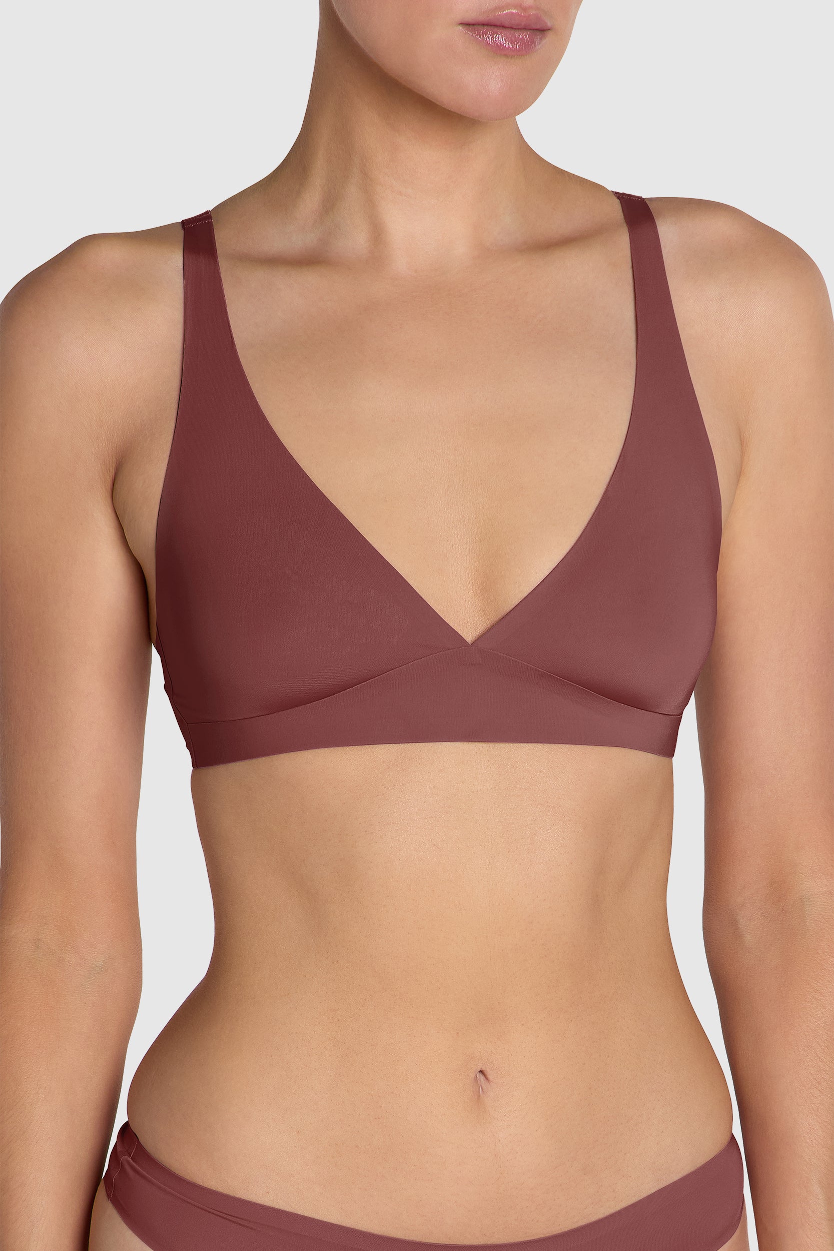 Smooth High Apex Bralette Hot Chocolate
