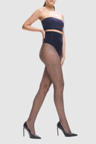 Navy Blue double diamond fishnet tights