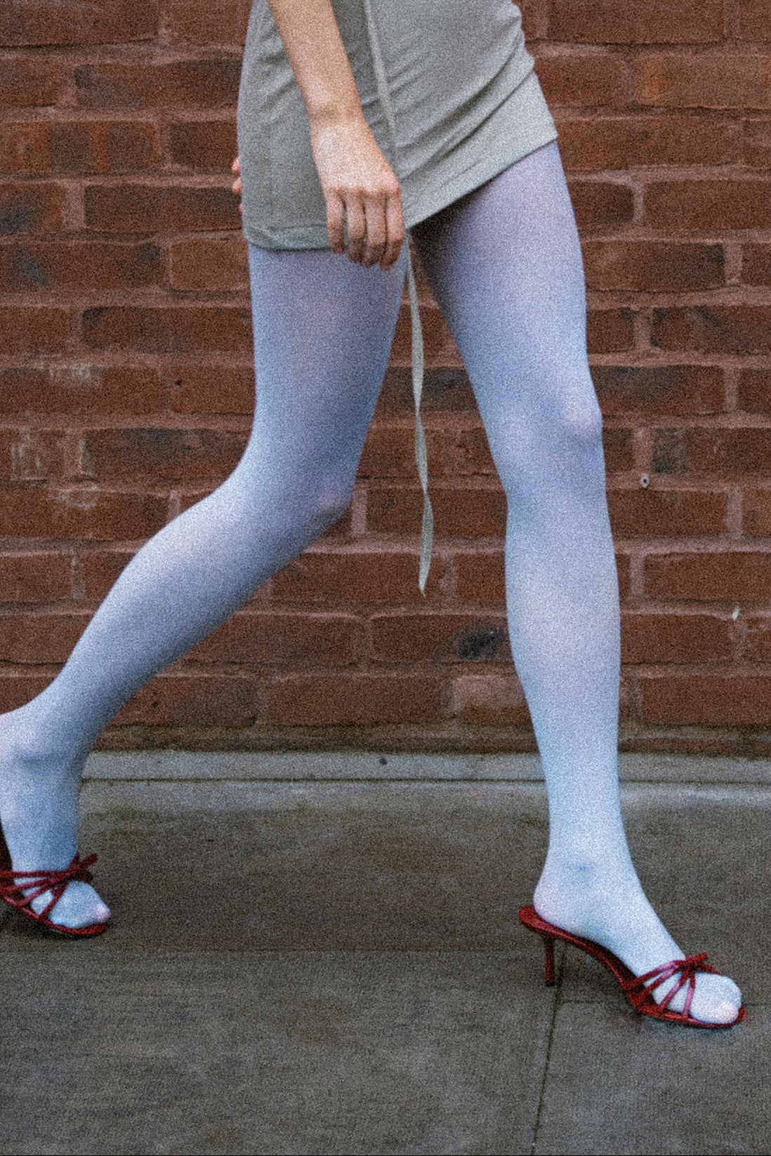 Semi-opaque 35 denier tights in Powder Blue.