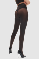 Opaque chocolate torte brown 80 denier tights