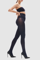 Opaque midnight navy blue 80 denier tights