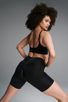 Sculpting cycling shorts with perforated design