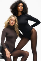 High Neck Bodysuit Chocolate Torte Brown
