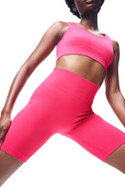 All Day Ribbed High Waist Short in various colors